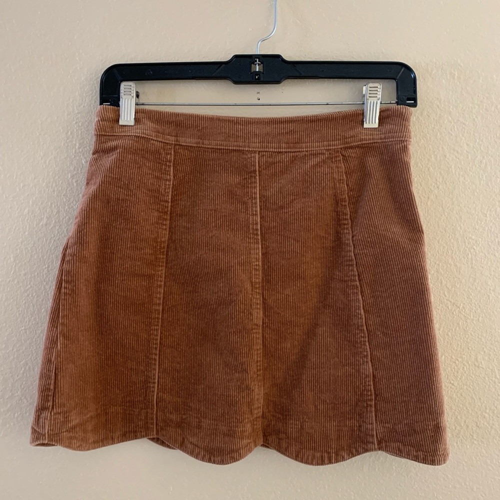 Altar’d State corduroy scalloped mini skirt